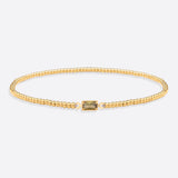 Gold Beaded Birthstone Bracelet