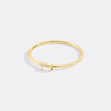 Dainty Baguette Birthstone Stacking Ring
