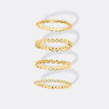 Dainty Gold Mini Ring Set