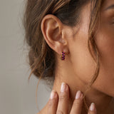 Checkered Hoop Earrings