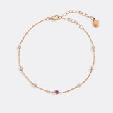 June Birthstone Station Bracelet