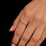 Diamond Dainty Baguette Stacking Ring