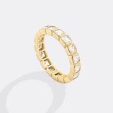 Emerald Cut Birthstone Eternity Ring