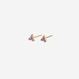 Trinity Birthstone Stud Earrings