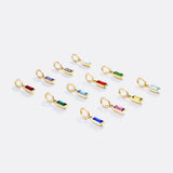Dainty Baguette Birthstone Charm