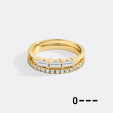 Morse Code and Micro Pave Eternity Ring Stacking Set