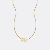 Dainty Heart Stacking Initial Necklace