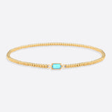 Gold Beaded Birthstone Bracelet