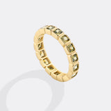 Emerald Cut Birthstone Eternity Ring