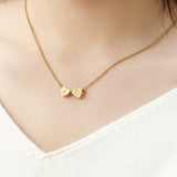 Dainty Heart Stacking Initial Necklace