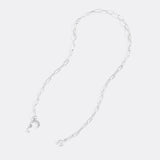 Pave Mint Paperclip Necklace