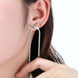 Herringbone Bow Earrings
