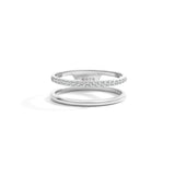 Double Band Pave Ring