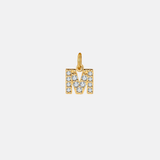 Dainty Pave Initial Charm