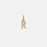 Dainty Pave Initial Charm