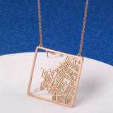Custom Map Pendant Necklace
