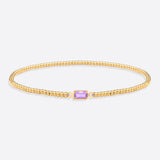 Gold Beaded Birthstone Bracelet