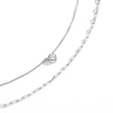 Classic Bezel Necklace and Petal Chain Set