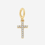Pave Cross Charm