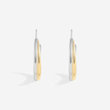 Mixed Metal Crossover Earrings