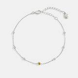 November Birthstone Station Bracelet