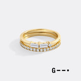 Morse Code and Micro Pave Eternity Ring Stacking Set