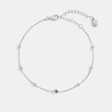October Birthstone Station Bracelet