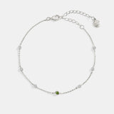 August Birthstone Station Bracelet