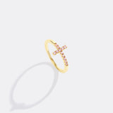 Birthstone Cross Ring