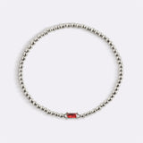 Sterling Silver Beaded Birthstone Bracelet