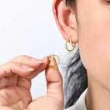 The Nova Double Hoop Earrings