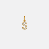 Dainty Pave Initial Charm