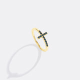 Birthstone Cross Ring