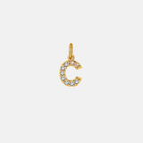 Dainty Pave Initial Charm