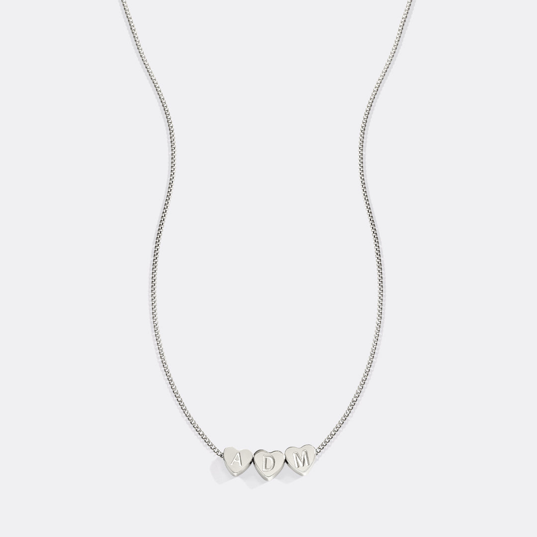 Dainty Heart Stacking Initial Necklace