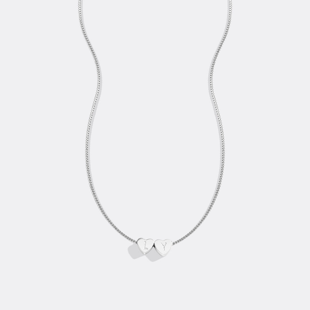 Dainty Heart Stacking Initial Necklace