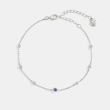 June Birthstone Station Bracelet