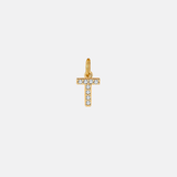 Dainty Pave Initial Charm