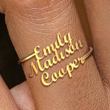 Triple Name Ring
