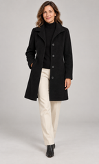 GABRIELA™ - Casual Wool Blend Pea Coat with Single-Breasted Design