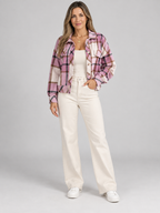 ZABEL™ - Casual Plaid Button Front Long Sleeve Jacket