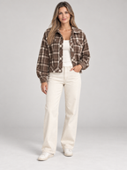 ZABEL™ - Casual Plaid Button Front Long Sleeve Jacket