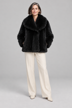 WEENA™ - Classy Long Sleeve Collared Fuzzy Coat