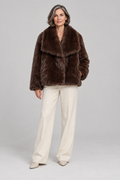 WEENA™ - Classy Long Sleeve Collared Fuzzy Coat