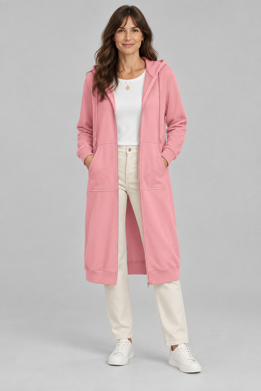 TIOMARA™ - Casual Zip Up Oversized Long Jacket