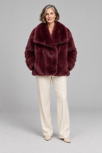 WEENA™ - Classy Long Sleeve Collared Fuzzy Coat