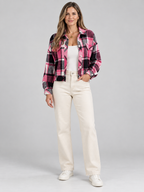 ZABEL™ - Casual Plaid Button Front Long Sleeve Jacket