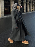 Sophie | Stylish Striped Wool Blend Trench Coat