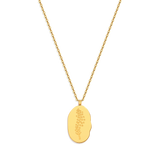 Gold Birth Flower Pendant Necklace