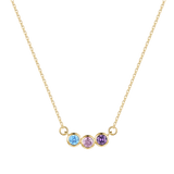 Dainty Family Birthstones Necklace